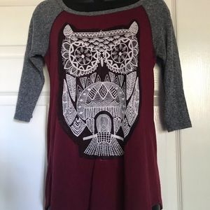 Owl embroidered top